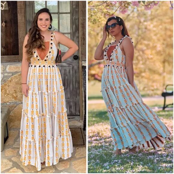 Dodo Bar Or Alicia Maxi Summer Sundress Large - Picture 3 of 8